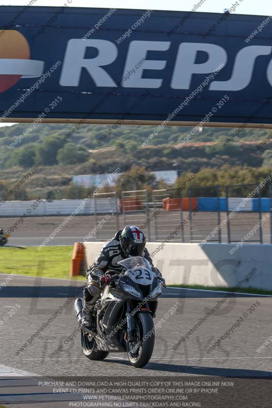 14 to 16th november 2015;Jerez;event digital images;motorbikes;no limits;peter wileman photography;trackday;trackday digital images