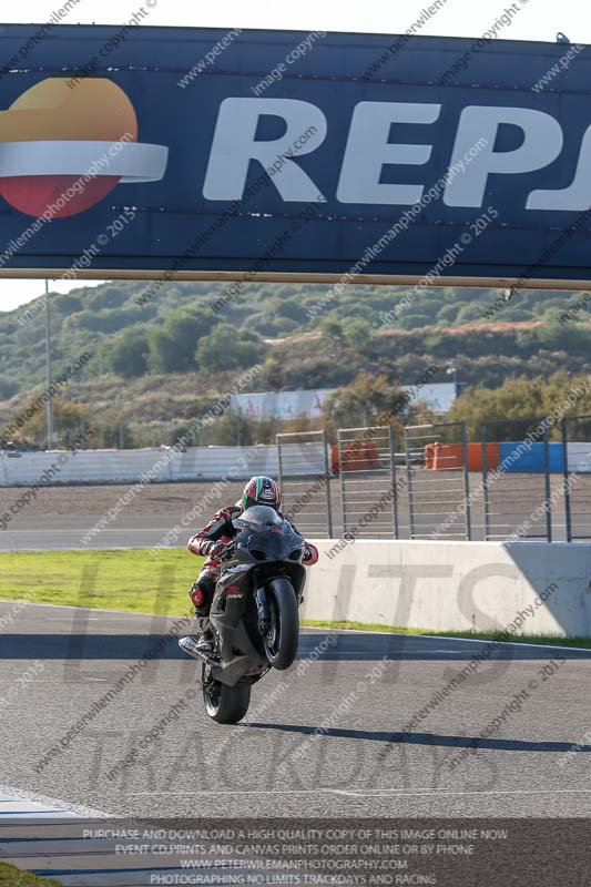 14 to 16th november 2015;Jerez;event digital images;motorbikes;no limits;peter wileman photography;trackday;trackday digital images